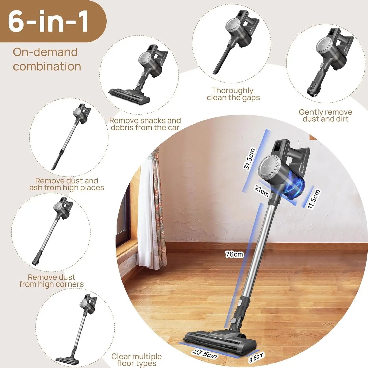 Cordless Stick Handheld Vacuum Cleaner